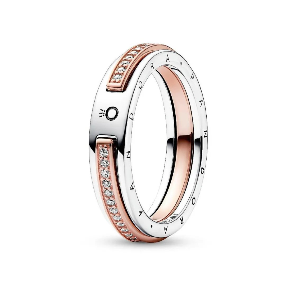 Anneau Signature et Pavé Bimatière Pandora Signature