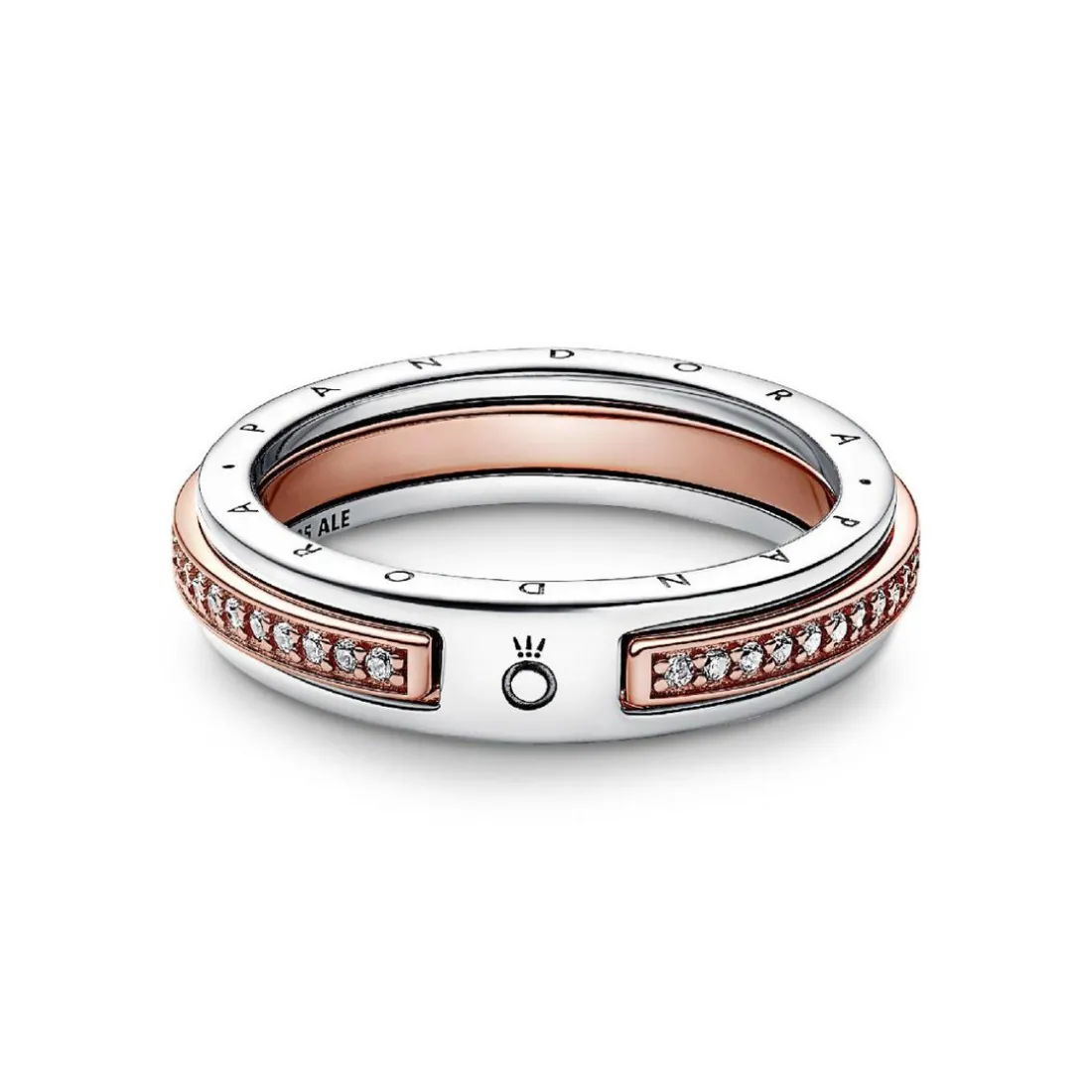 Anneau Signature et Pavé Bimatière Pandora Signature