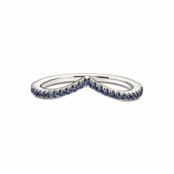 Bague Chevron Bleue Pandora Timeless