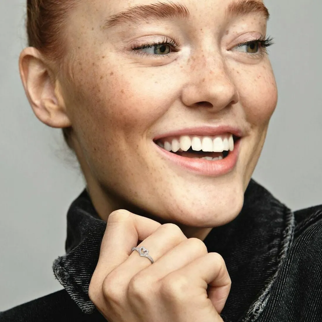 Bague Chevron Cœur Vœu Scintillant Pandora Timeless