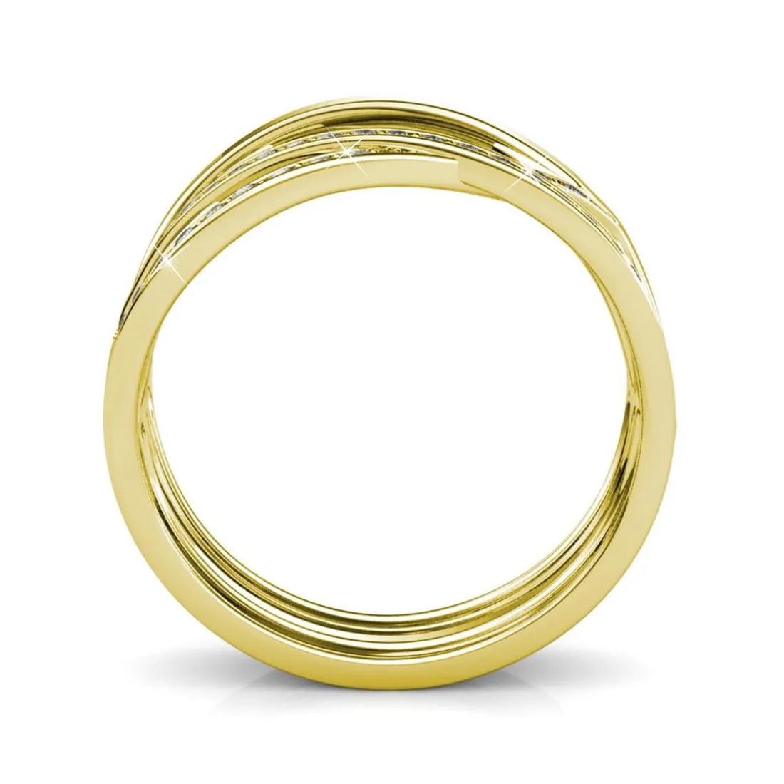 Bague Criss Cross Or