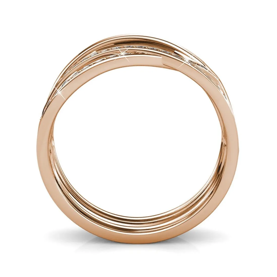 Bague Criss Cross Or Rose