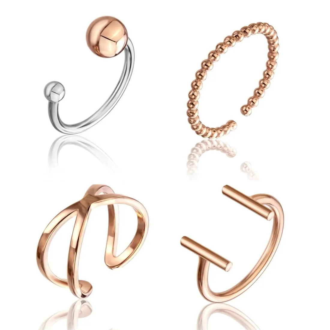 Bague Femme Emily Westwood Bijoux - WS046R Acier Argent Doré rose