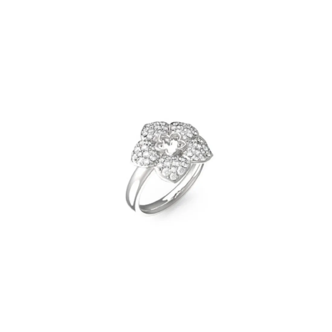 Bague femme Guess Bijoux Shining Winter - JUBR04467JWRH Acier Argent
