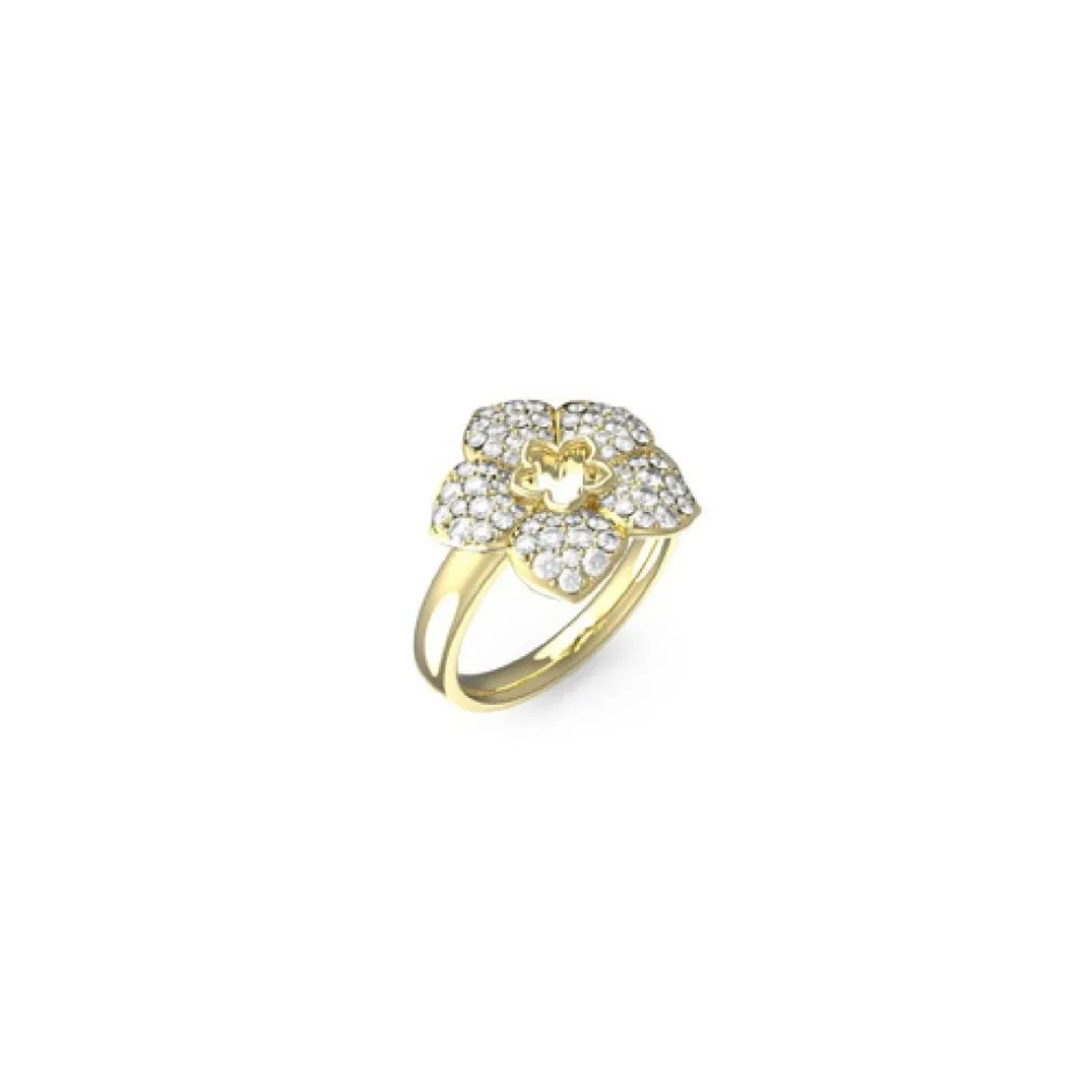 Bague femme Guess Bijoux Shining Winter - JUBR04467JWYG Acier Doré