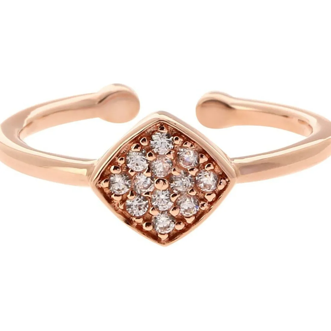 Bague Femme Kosma Ella BRSL0441-ROSEGOLD - Métal Doré Rose & Cristaux