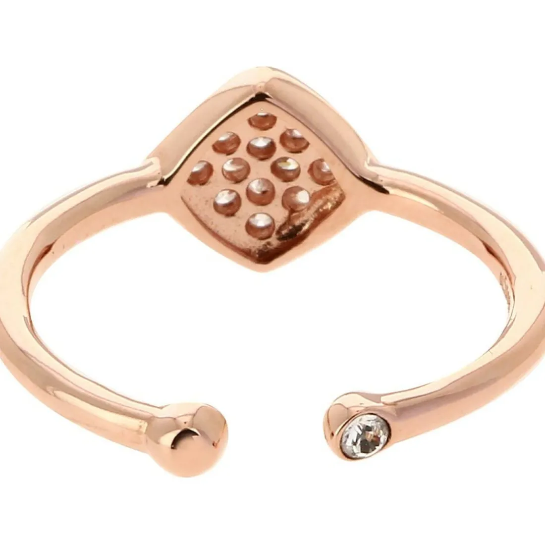 Bague Femme Kosma Ella BRSL0441-ROSEGOLD - Métal Doré Rose & Cristaux