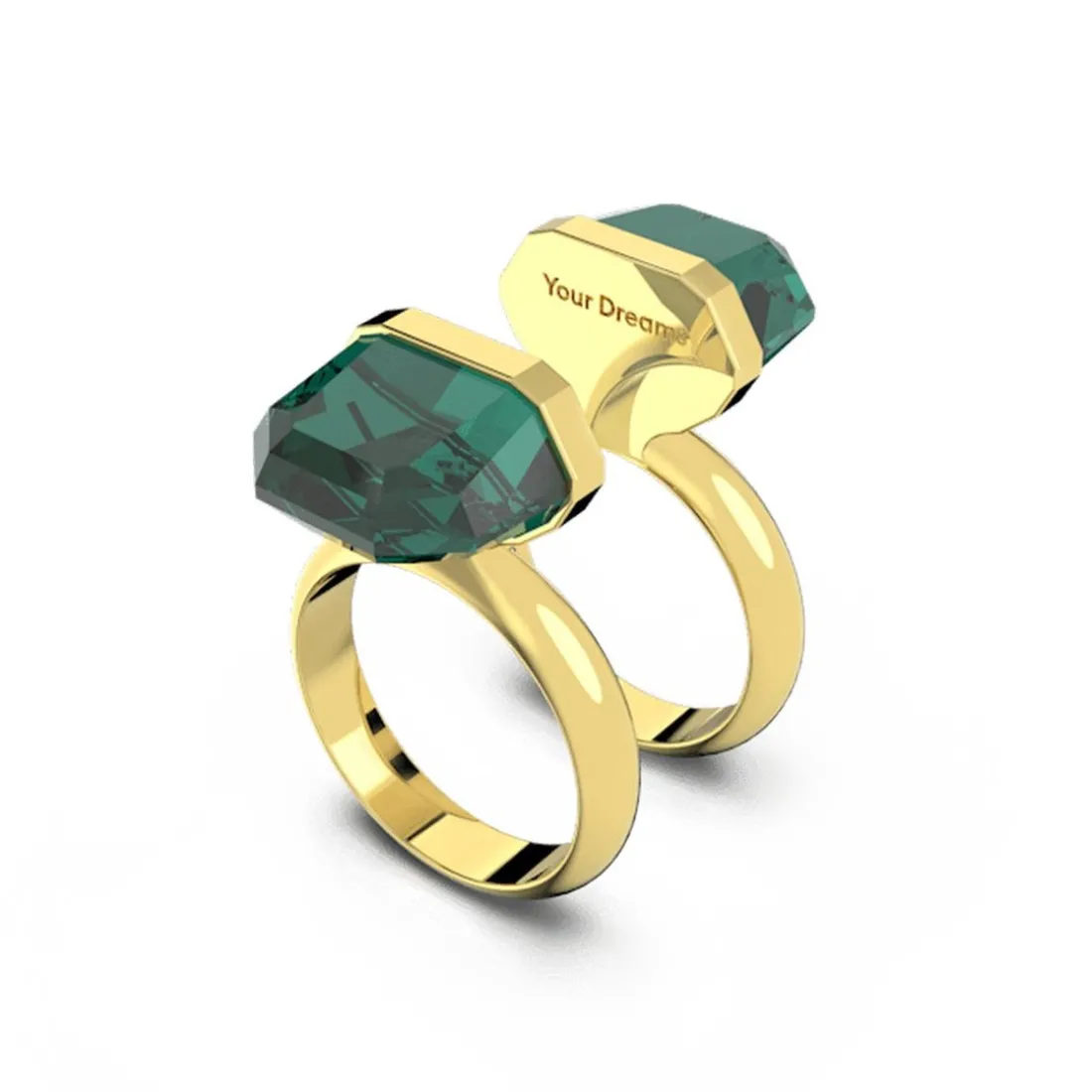 Bague Femme Swarovski - 5620713 Métal doré Vert