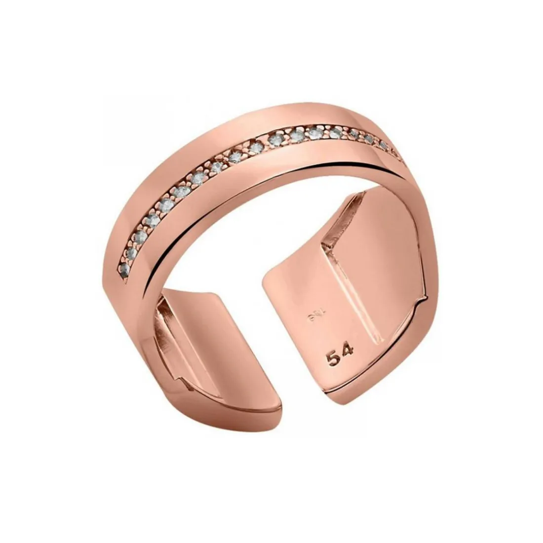 Bague Les Georgettes Les Précieuses 703182340080 - Bague Acier Largeur 12 mm Rose Femme