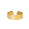 Bague Les Interchangeables A59135 - Brossée Strasse Doré Femme