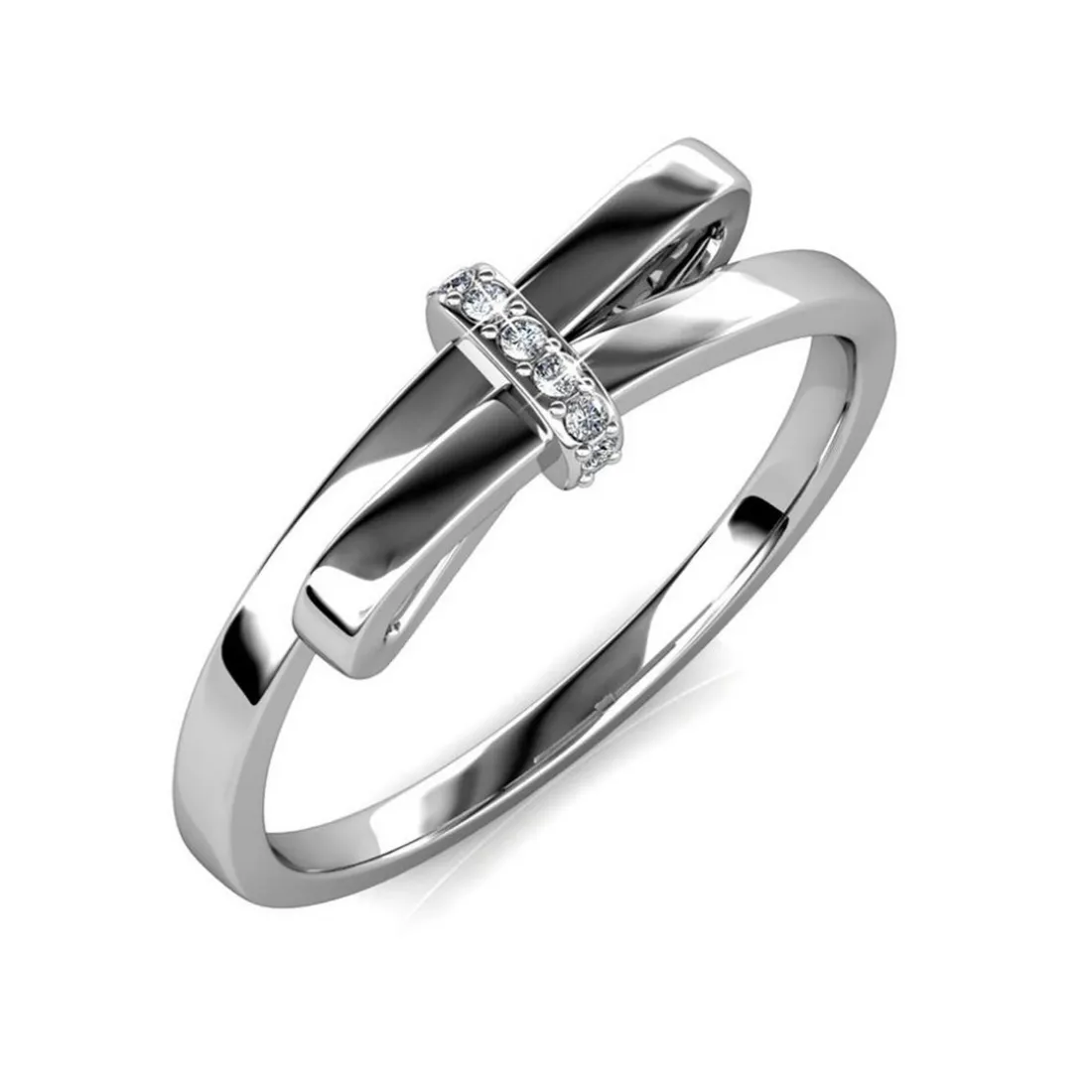 Bague Luminous Bow Argentée