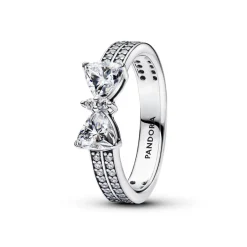 Bague Nœud et Double Rang Scintillant