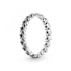 Bague Pandora Moments Couronne d'Étoiles noires Asymétriques