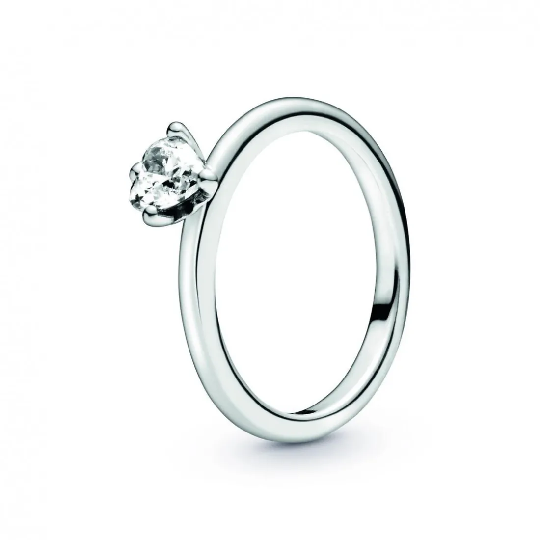 Bague Pandora Moments Solitaire Cœur Incolore