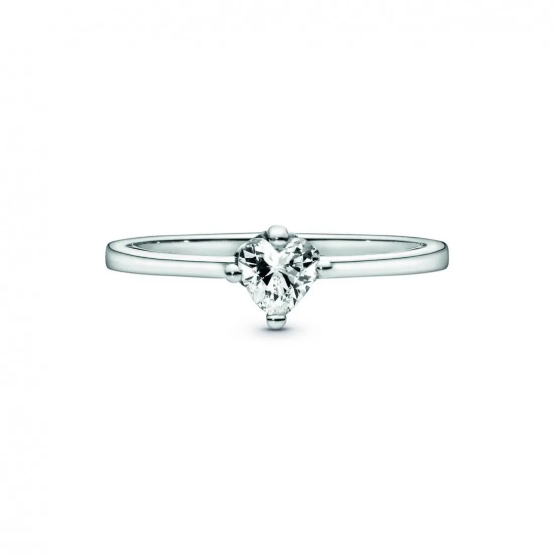 Bague Pandora Moments Solitaire Cœur Incolore