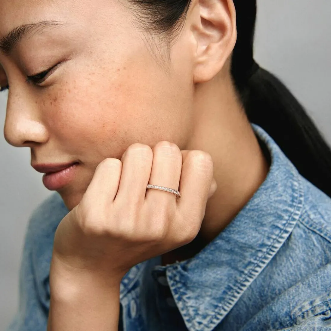 Bague Pandora Signature Scintillement & Cœurs