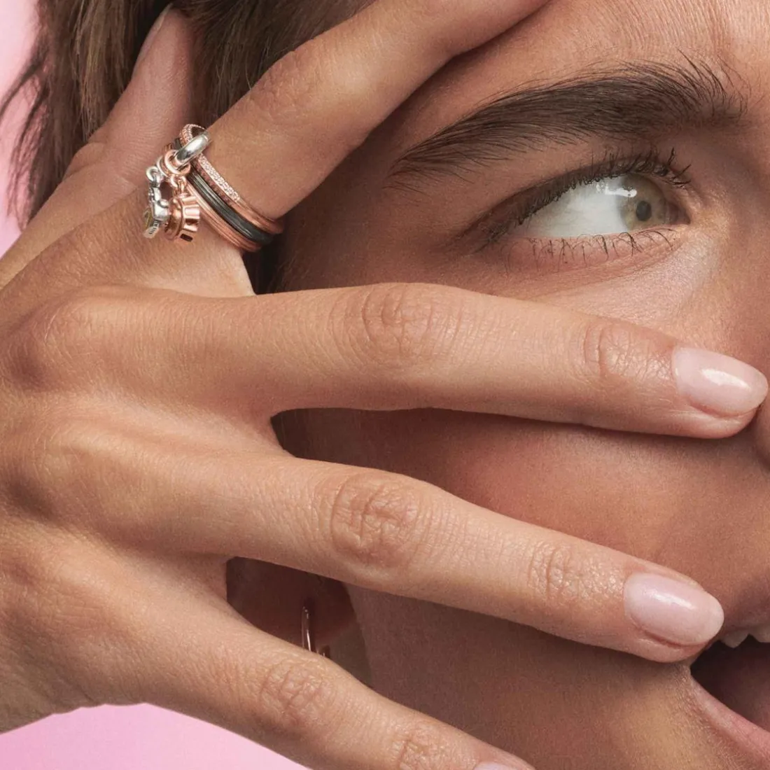 Bague ronde rose gold Pandora ME
