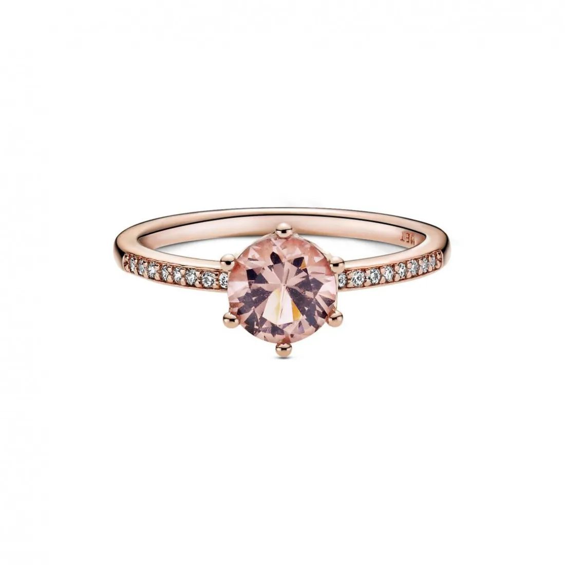 Bague Solitaire Couronne Rose Signature Pandora