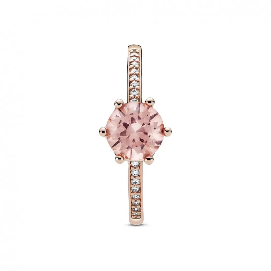 Bague Solitaire Couronne Rose Signature Pandora