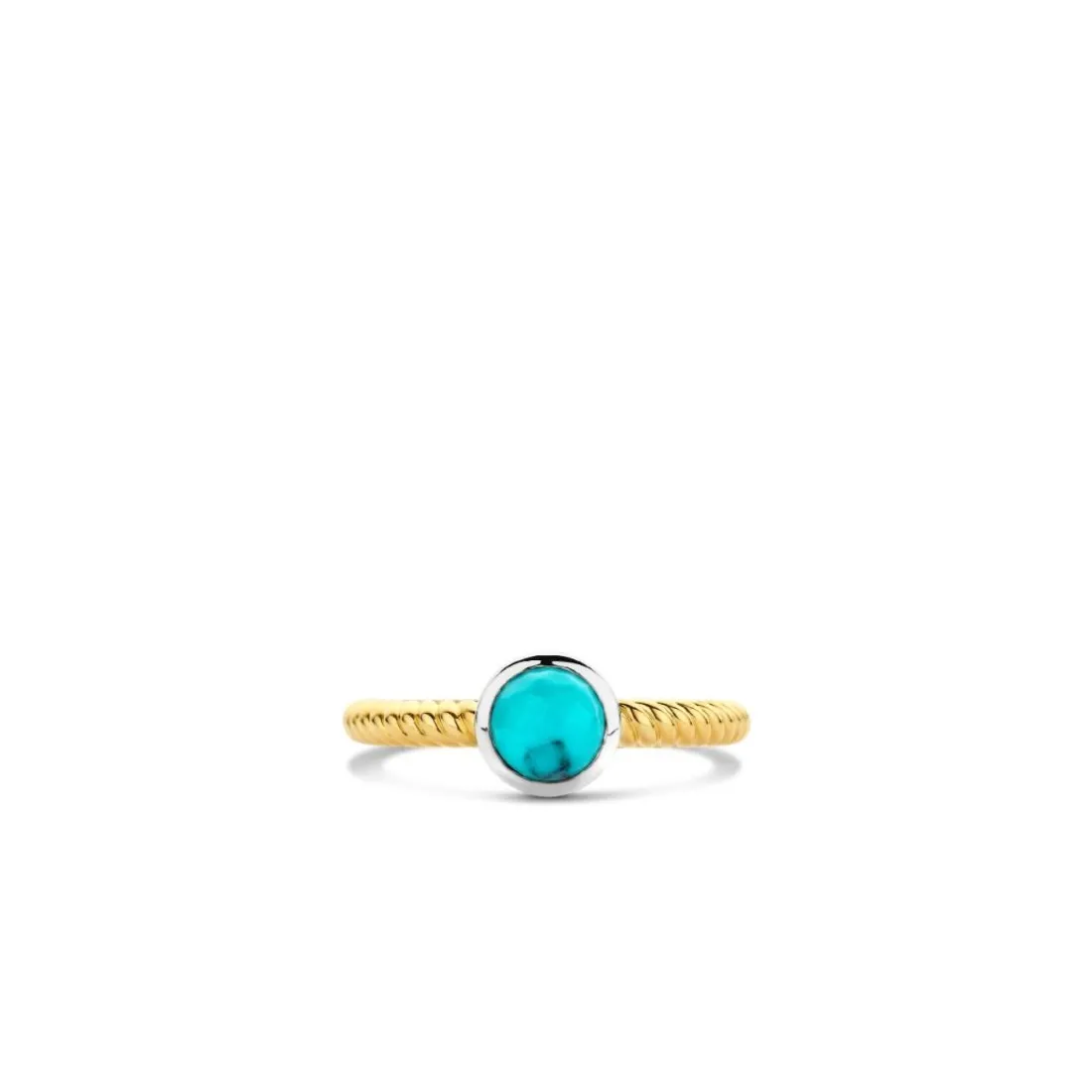 Bague Ti Sento - 12332TQ Argent Doré Et Pierre Synthétique Turquoise