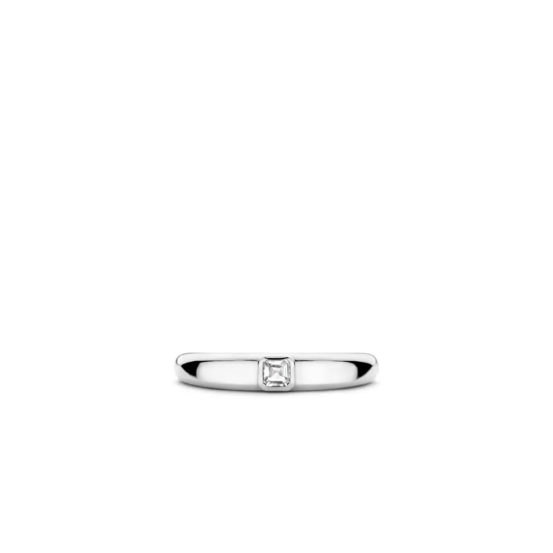 Bague Ti Sento - 12329ZI Argent Rhodié Et Oxyde De Zirconium Carré PM