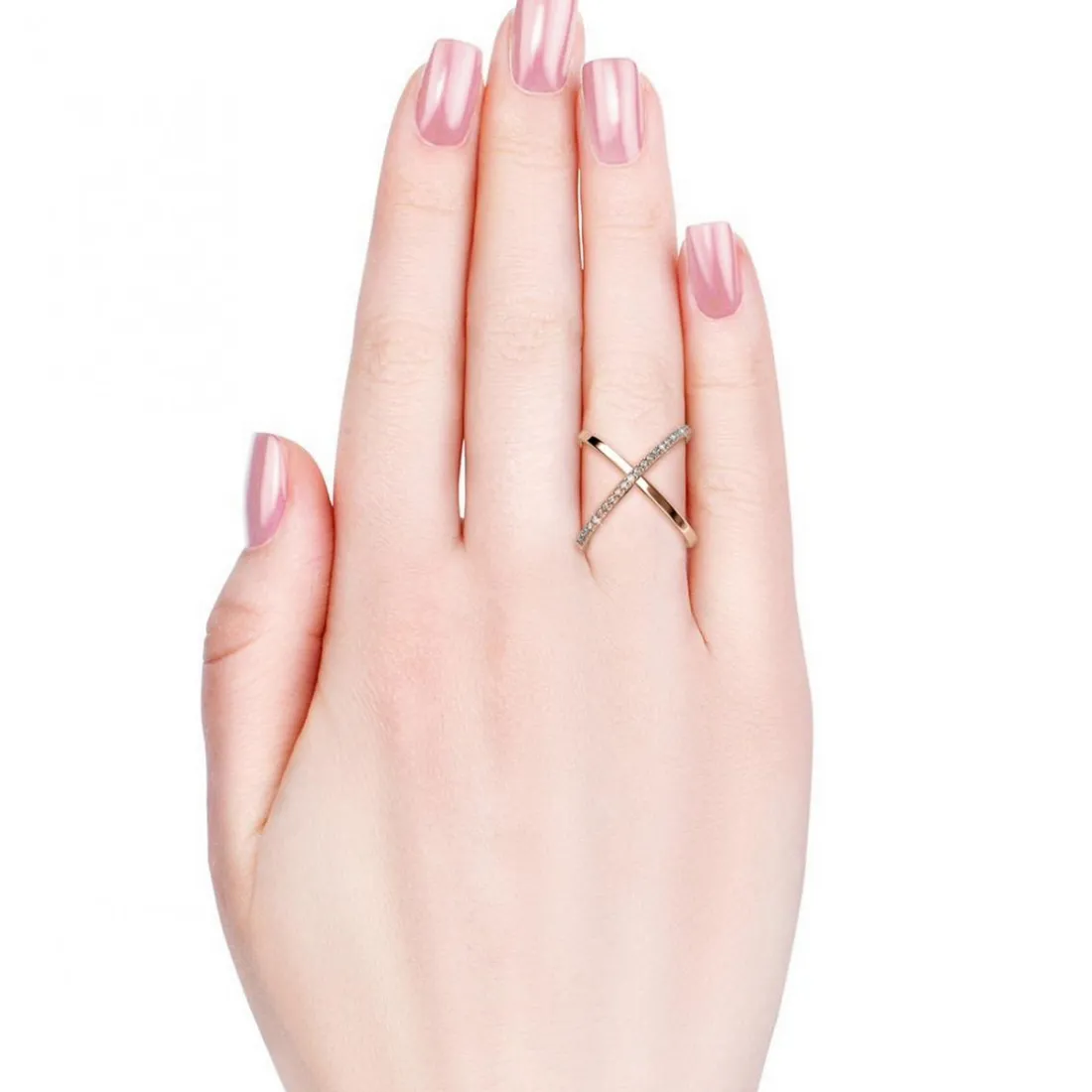 Bague X Duo Or Rose