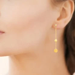 Boucle d'oreilles Pendantes femme plaqué or - Y54UW00