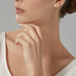 Boucles d'oreille femme argent rhodié boules - W0Y403Y3