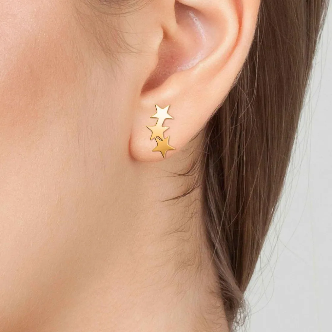 Boucles d'oreilles Angèle M - B2323-DORE Acier Doré