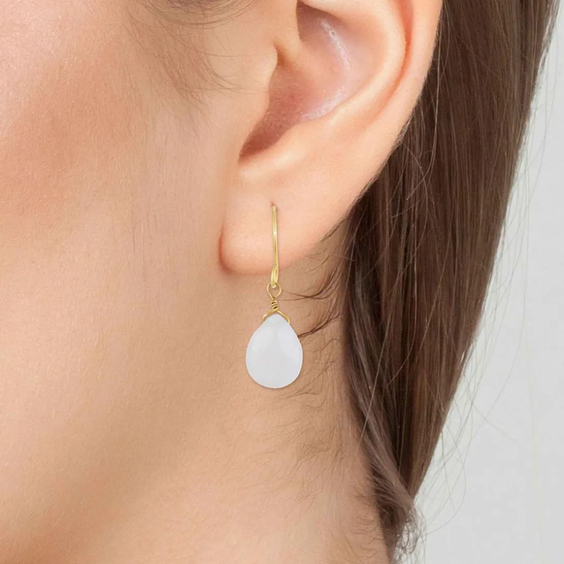 Boucles d'oreilles Angèle M B2499-ROSE - Acier Doré