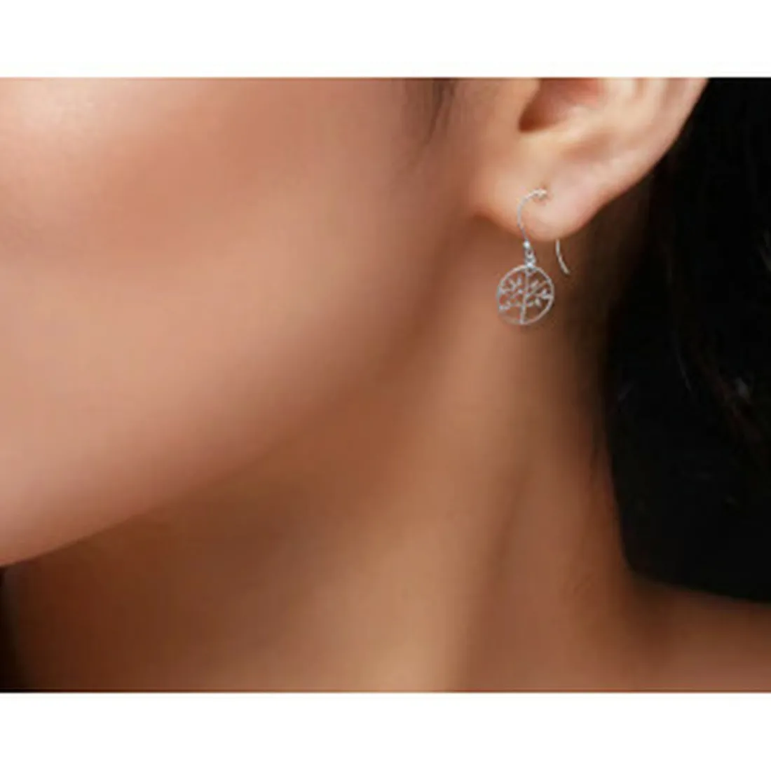 Boucles d'oreilles Arbre de vie Pendantes Argent Maison de la Bijouterie W4U0U00