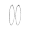 Boucles d'oreilles créoles argent fantaisie 50mm Maison de la Bijouterie Z6303Z0