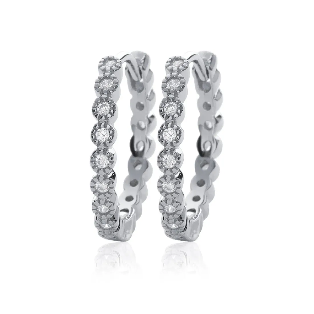 Boucles d'oreilles créoles argent fantaisie 19mm Maison de la Bijouterie Z6Z33Z0