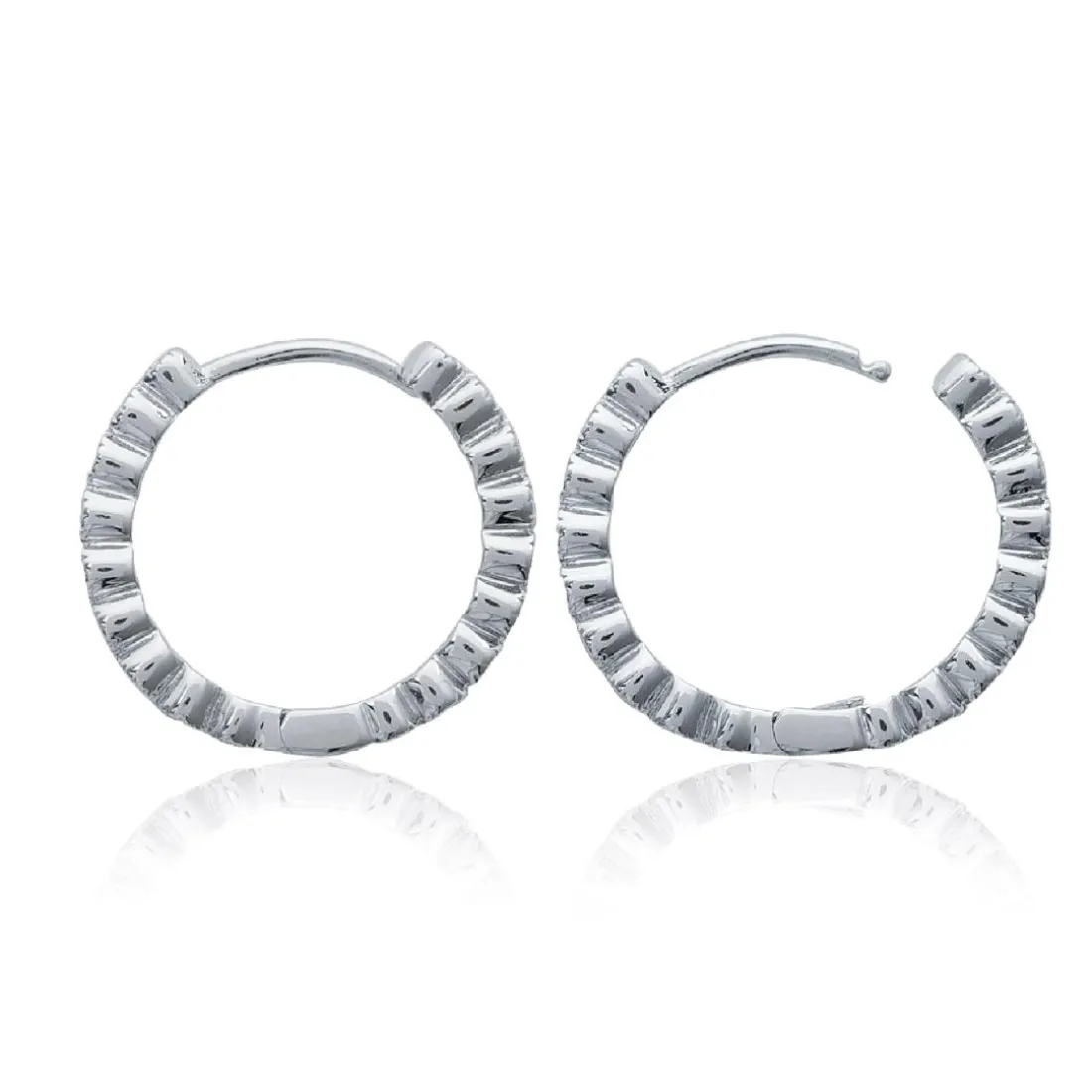 Boucles d'oreilles créoles argent fantaisie 19mm Maison de la Bijouterie Z6Z33Z0