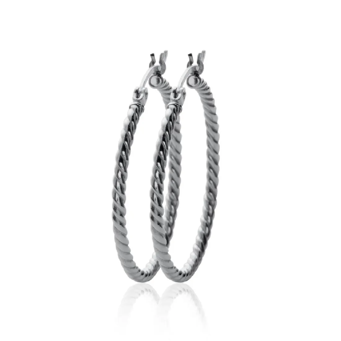 Boucles d'oreilles créoles argent 30mm Maison de la Bijouterie Z6ZZ330
