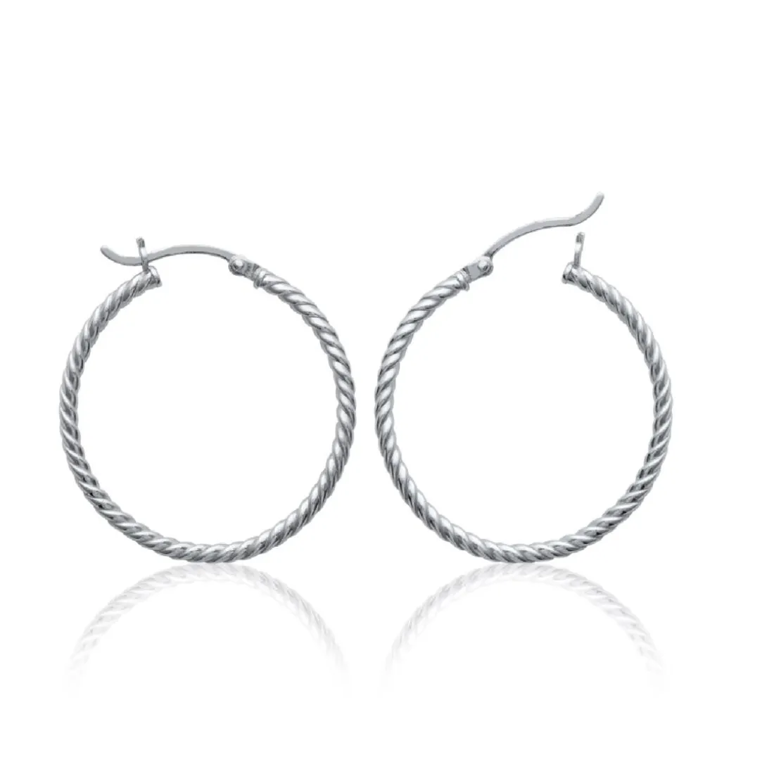 Boucles d'oreilles créoles argent 30mm Maison de la Bijouterie Z6ZZ330