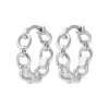 Boucles d'oreilles créoles argent rhodié 20mm Maison de la Bijouterie W633W00