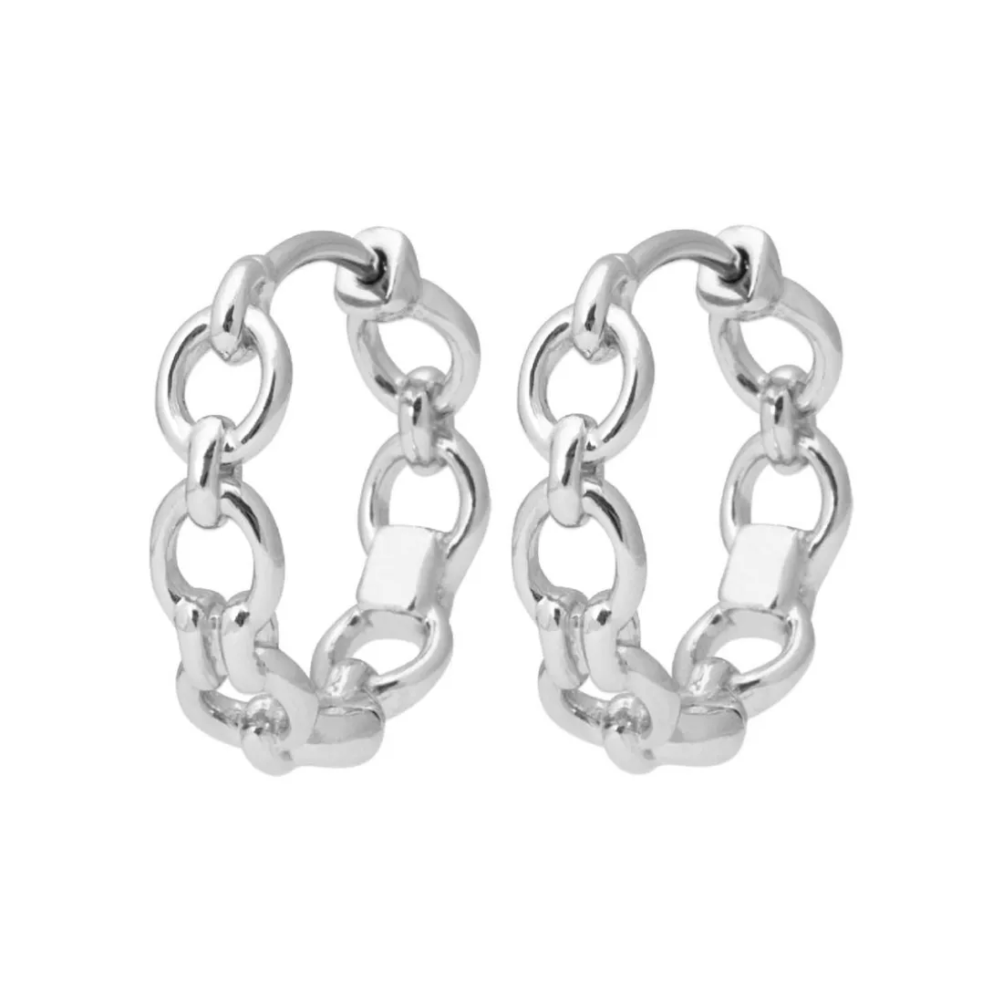Boucles d'oreilles créoles argent rhodié 20mm Maison de la Bijouterie W633W00