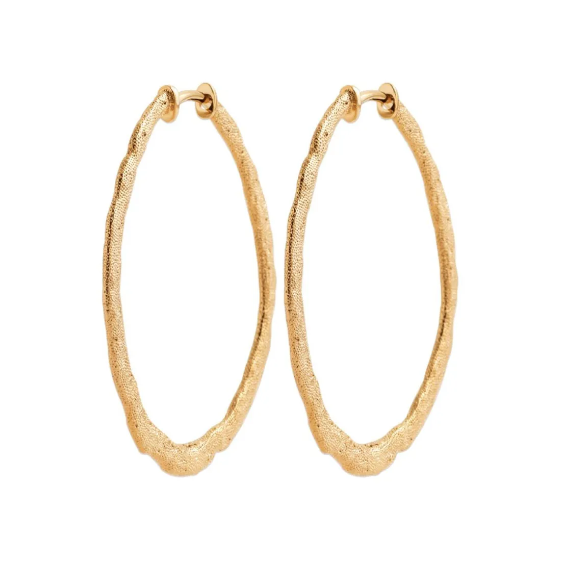 Boucles d'oreilles créoles femme 40mm plaqué or Maison de la Bijouterie Y635040