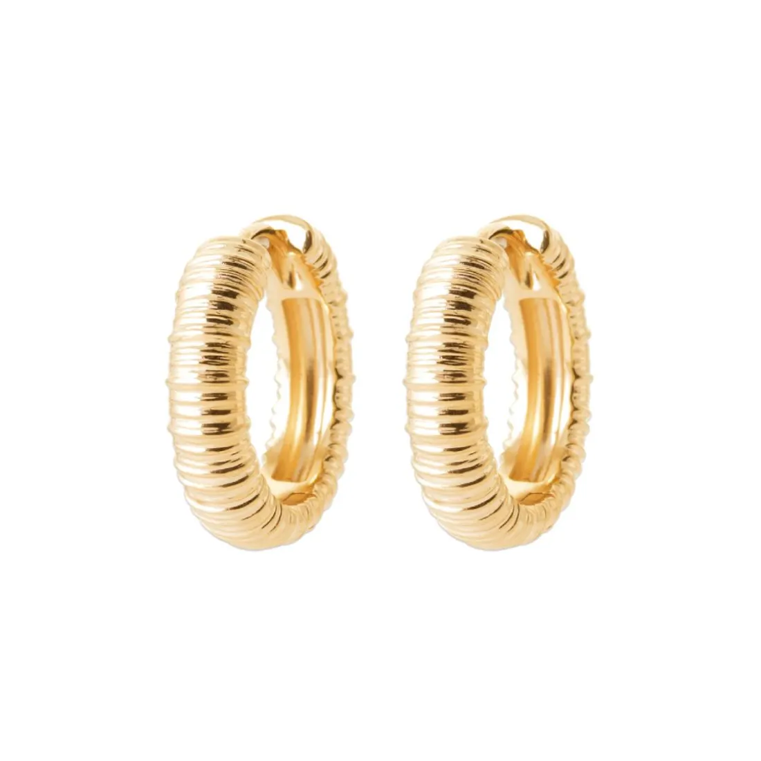 Boucles d'oreilles créoles plaqué or fantaisie 20mm Maison de la Bijouterie Y663W00
