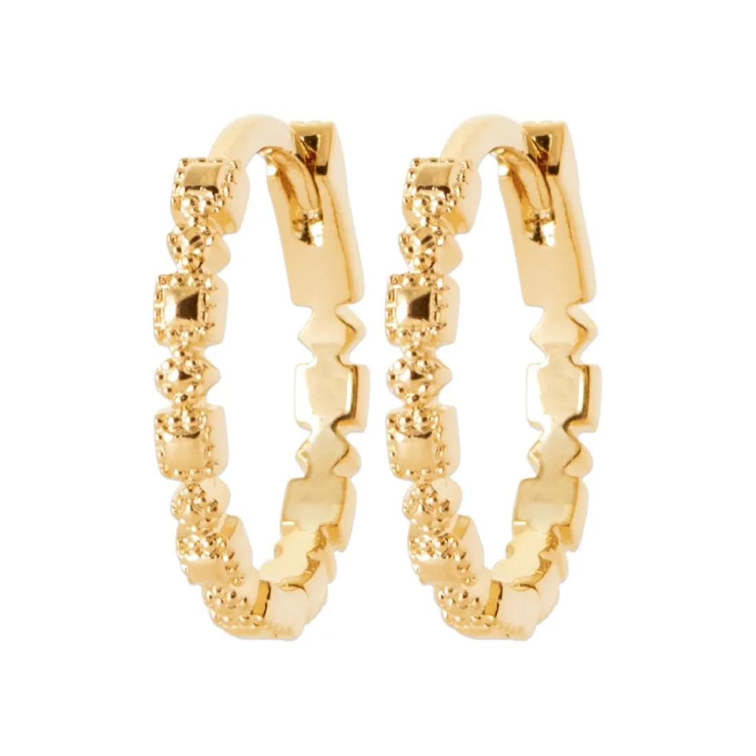 Boucles d'oreilles créoles plaqué or fantaisie 16mm Maison de la Bijouterie Y654300