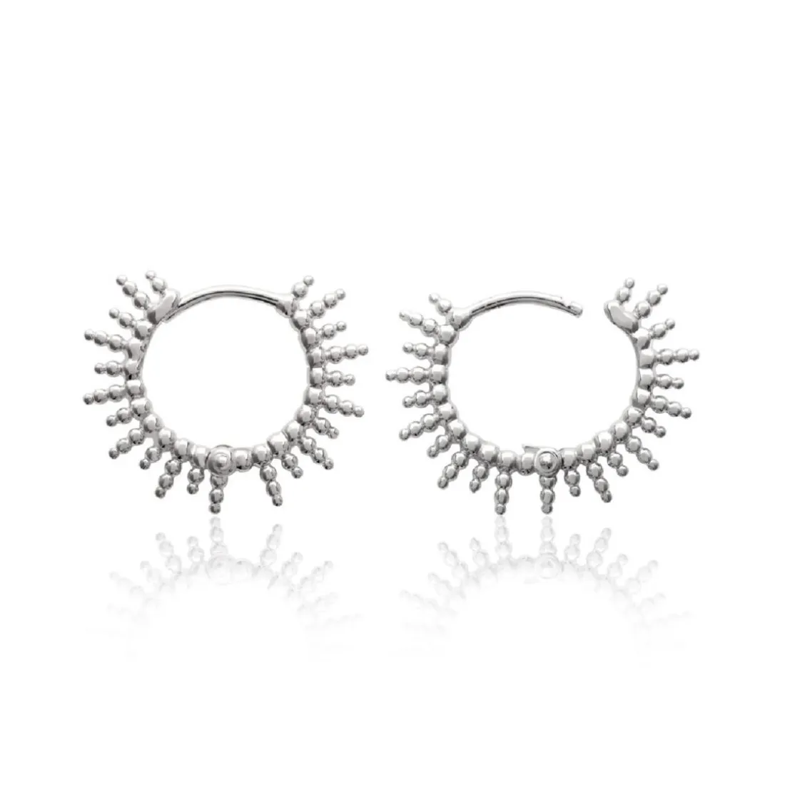 Boucles d'oreilles créoles soleil Argent Maison de la Bijouterie W6YZ500