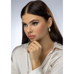Boucles d'oreilles Emily Westwood EWE23136G - Acier Doré et Blanc