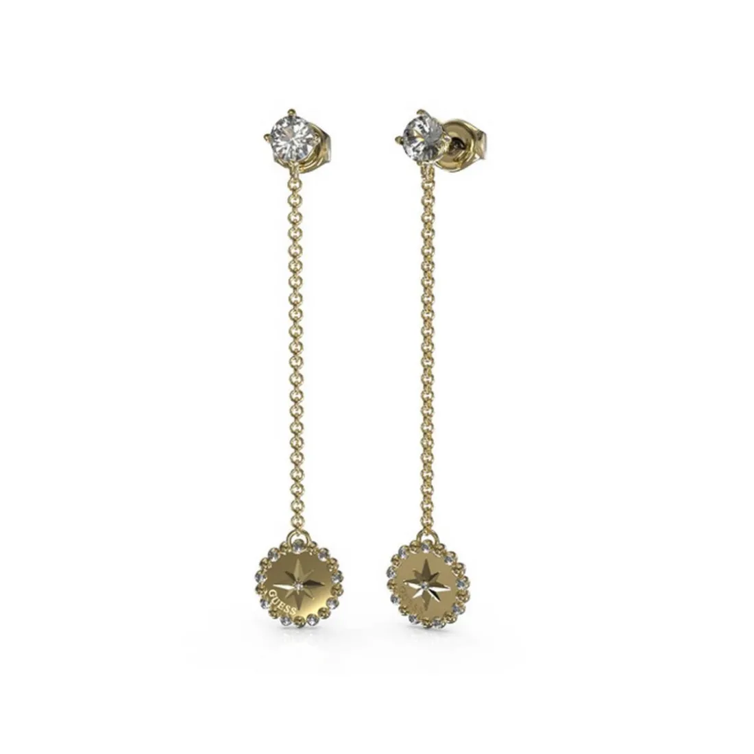 Boucles d'oreilles Femme Guess Bijoux - JUBE02207JWYG MONETE Acier Doré