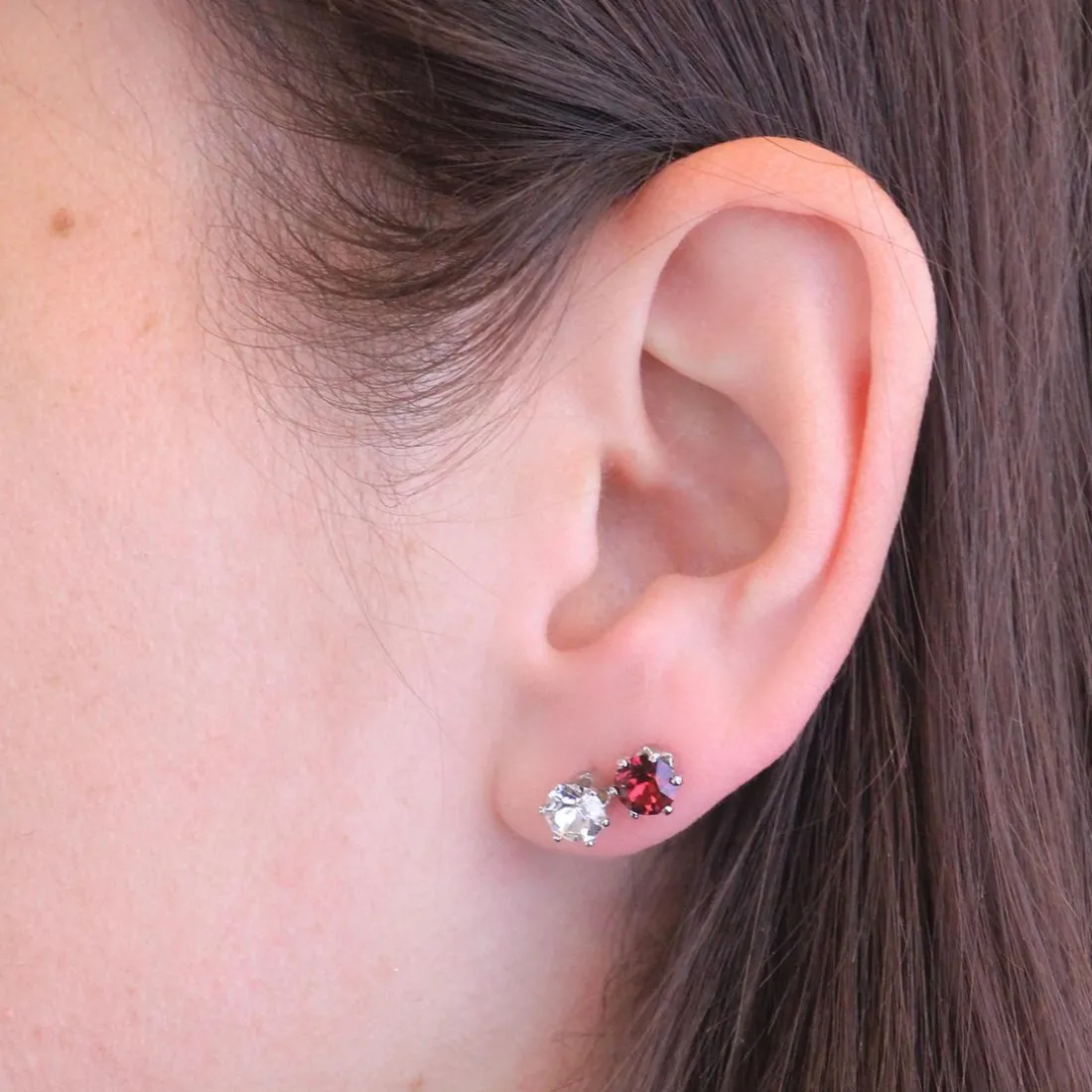 Boucles d'oreilles Femme MYC-Paris Pierres de naissance - DE0357-01 Laiton Argent