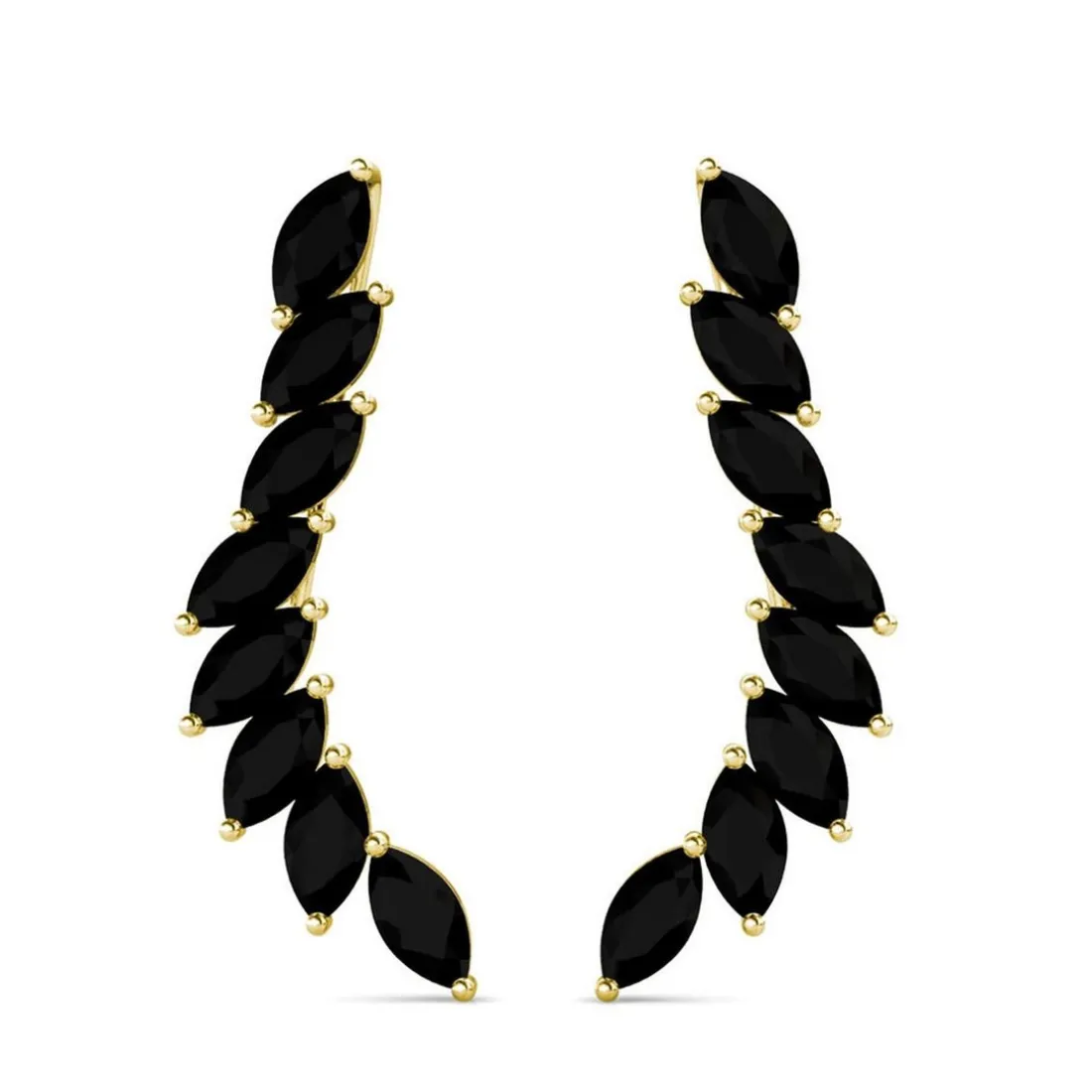 Boucles d’oreilles Femme MYC-Paris - DE0340-G-BK Laiton Doré Noir