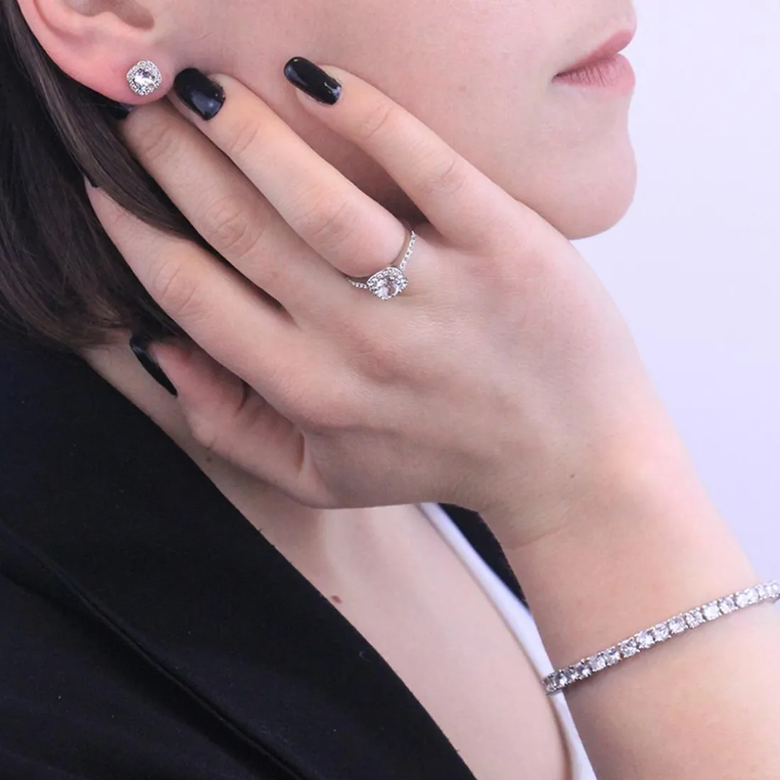 Boucles d'oreilles Femme MYC-Paris Solitaire - DE0203-S Laiton Argent