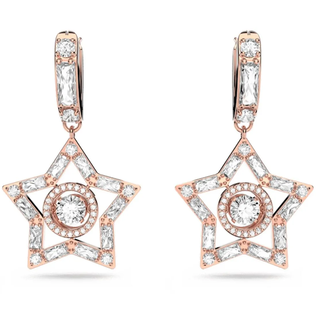 Boucles d’oreilles Femme Swarovski - 5617769 Métal Doré rose
