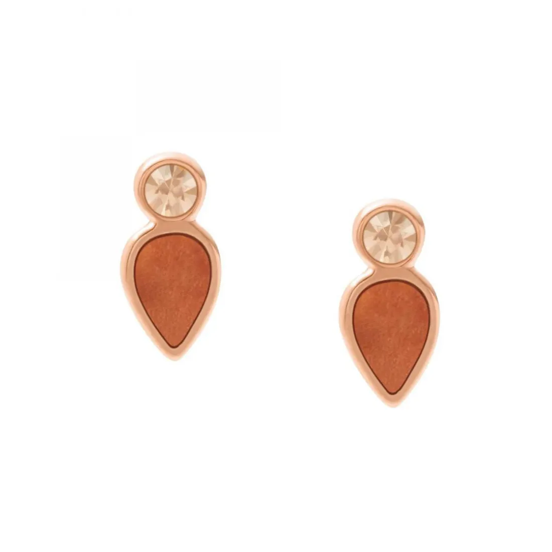 Boucles d'oreilles Fossil Bijoux VAL - JF03810791 Acier Doré rose