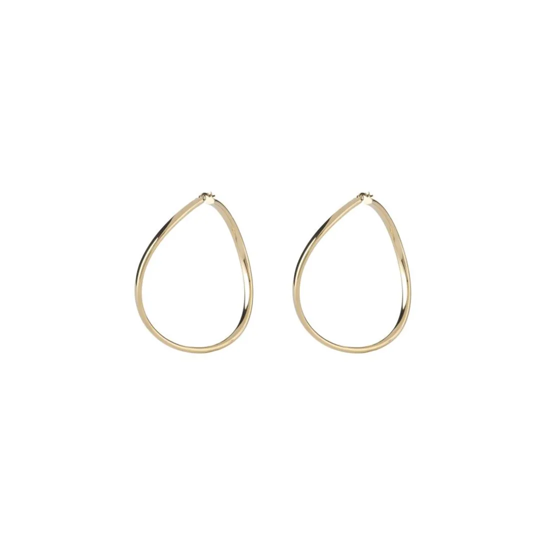 Boucles D'Oreilles Hoops I Did It Again Acier Doré Vague Extra Légères